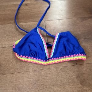 Royal blue detailed bikini never worn size small